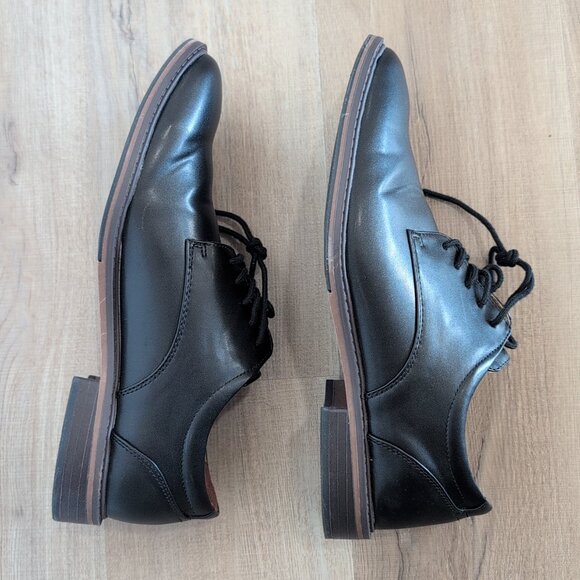 Goodfellow & Co Black Leather Oxford Dress Shoe Lace Up Memory Foam Men - Picture 2 of 5